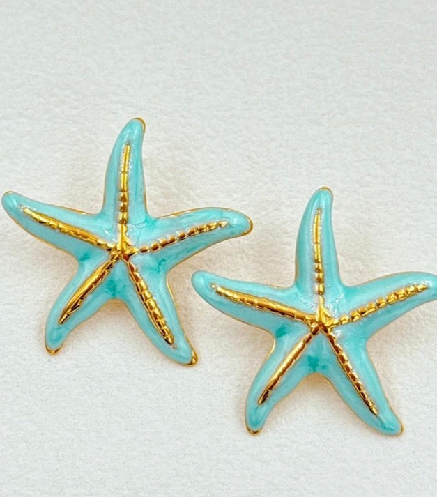 Boucles d'oreilles Étoile de Mer LOLA – Bijou Boho Chic Plage & Été💫🌙