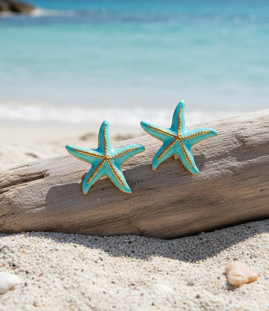 Boucles d'oreilles Étoile de Mer LOLA – Bijou Boho Chic Plage & Été💫🌙