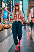 Charger l'image dans la visionneuse de la galerie, Jean BROOKLYN – Denim Marine Balloon Coupe Bouffante Fashion Week
