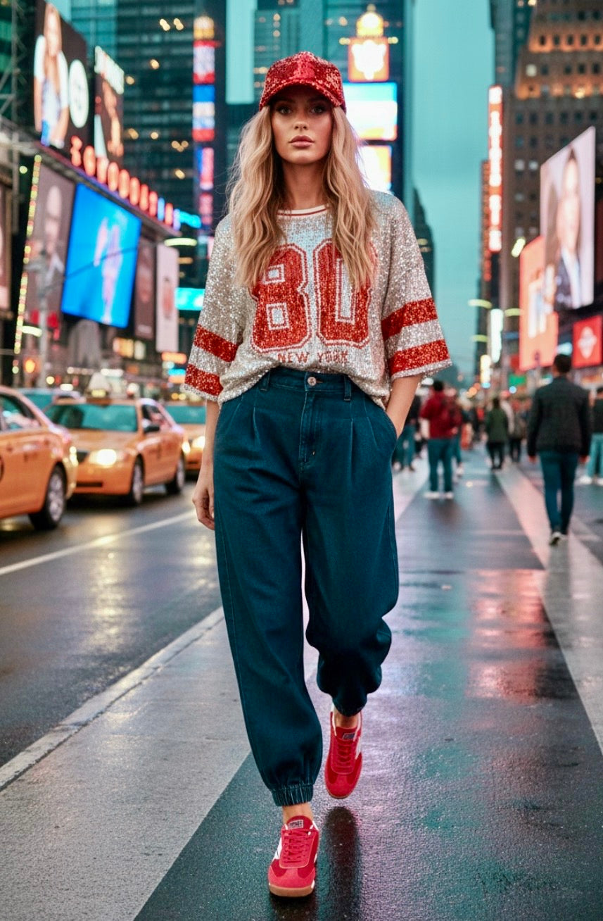 Jean BROOKLYN – Denim Marine Balloon Coupe Bouffante Fashion Week