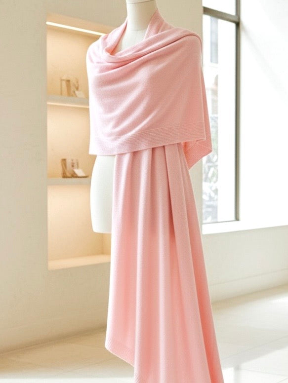 Grande Étole Rose Effet Cachemire ROSANNE 🌸