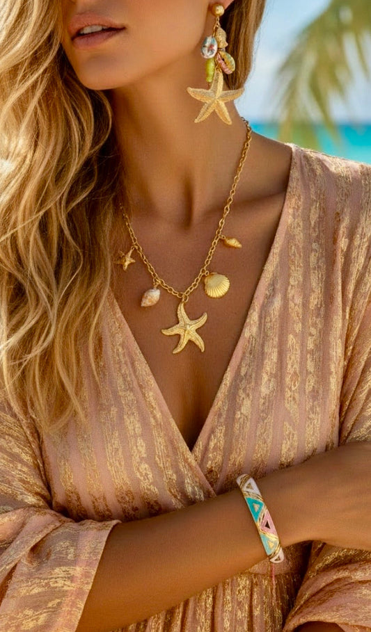 Bracelet Ethnique Rose, turquoise & Or ZOÉ | Style Gypsy Boho