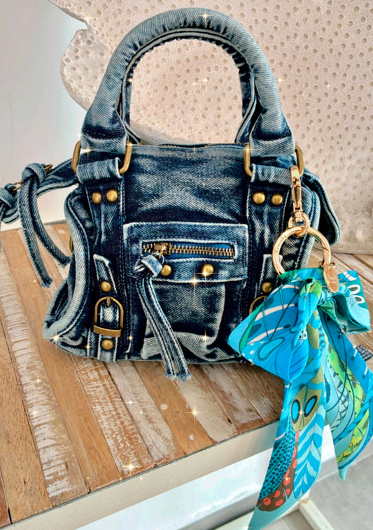 Petit Sac jean used délavé NEW YORK