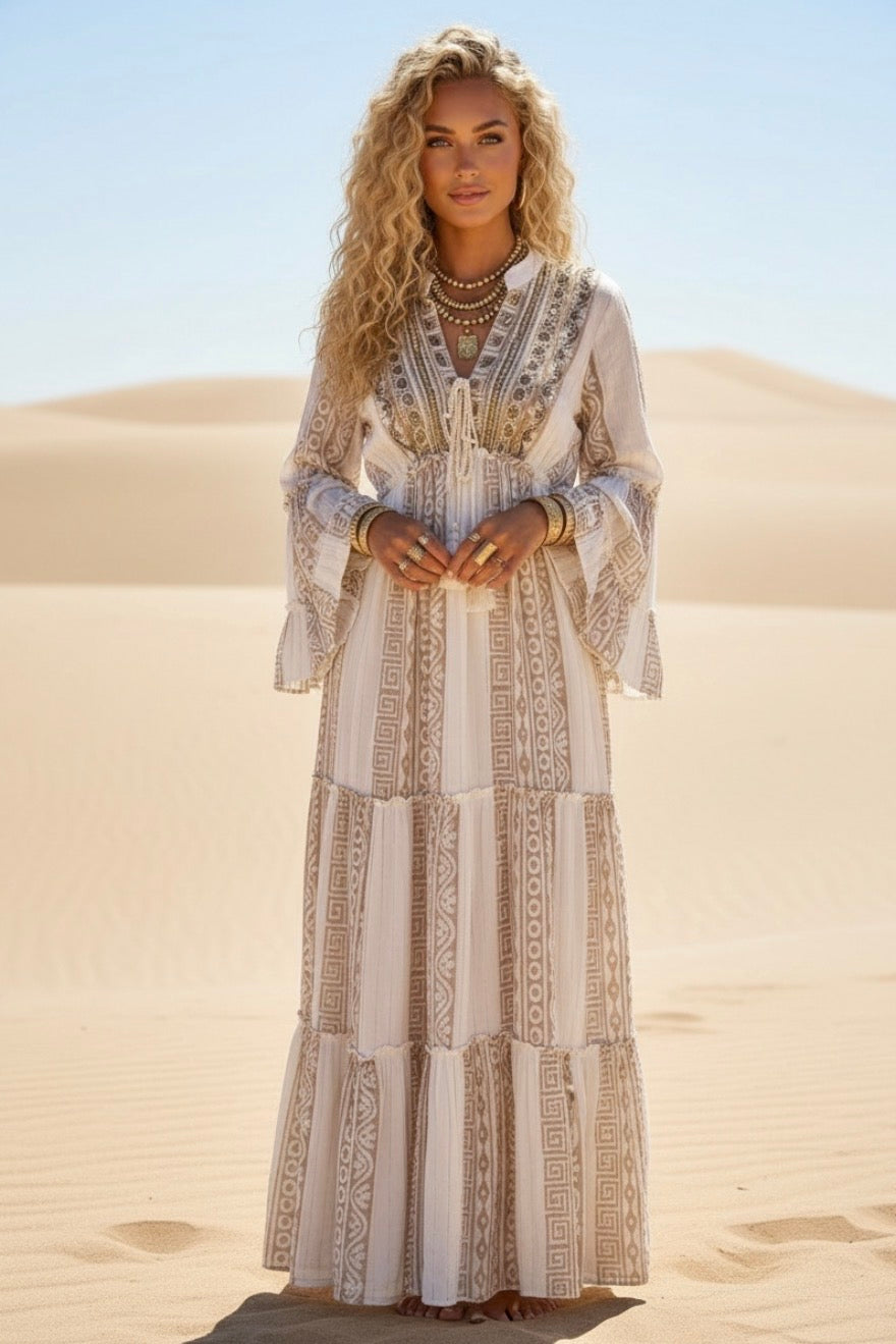Robe Longue Bohème HELENA ✨ Esprit Gipsy
