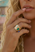 Charger l'image dans la visionneuse de la galerie, Bague Dorée Juana 💎 | Pierres & Effet Martelé Style Mille et Une Nuits
