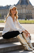 Cargar la imagen en la vista de la galería, Blouse LÉONIE | Effet Soie & Dentelle Crème
