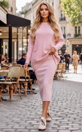 Load image into Gallery viewer, 🌸 Jupe Crayon Maille Rose FRANCINE

