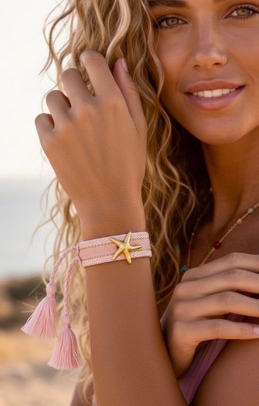 Bracelet Tissu Étoile de Mer SUNNY 🌴✨ | Bohème Ajustable