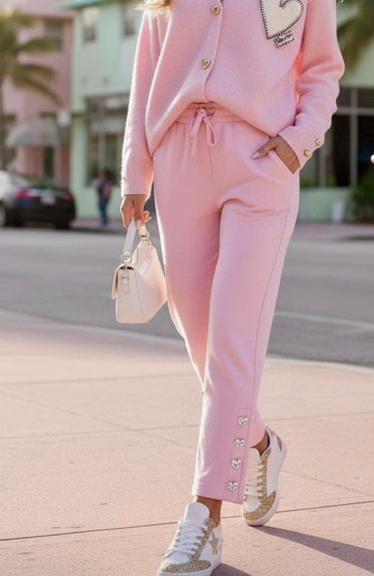 Pantalon coeurs strass ARIELLE