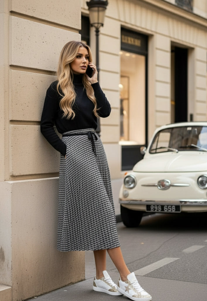 Jupe fluide plissée LEONIE