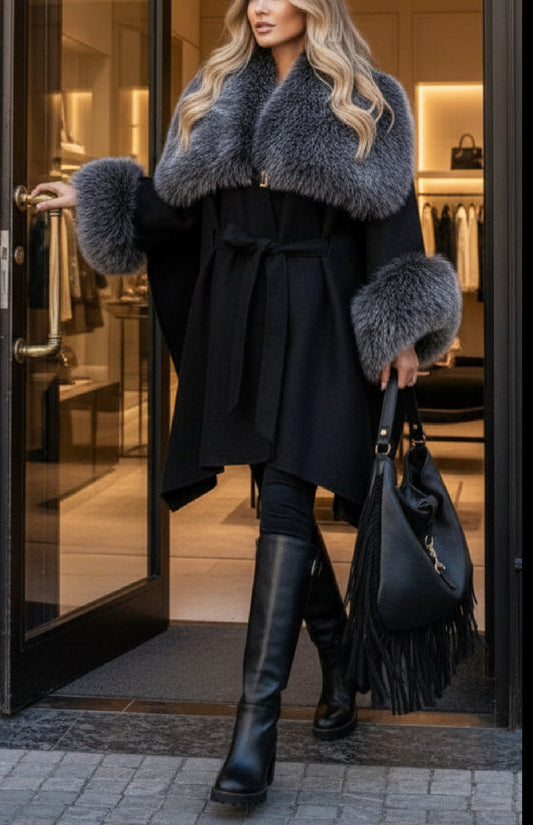 Sac cuir à frange LORENZI