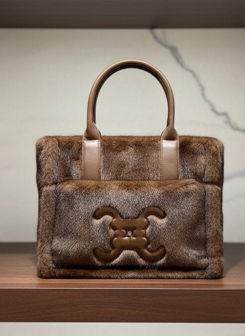 Sac a main fausse fourrure COURCHEVEL