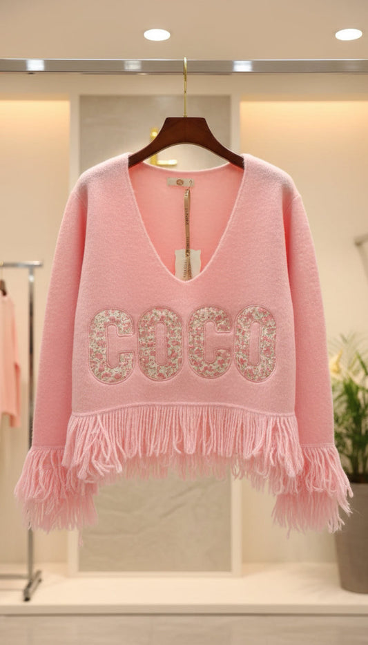 Pull maille col V COCO