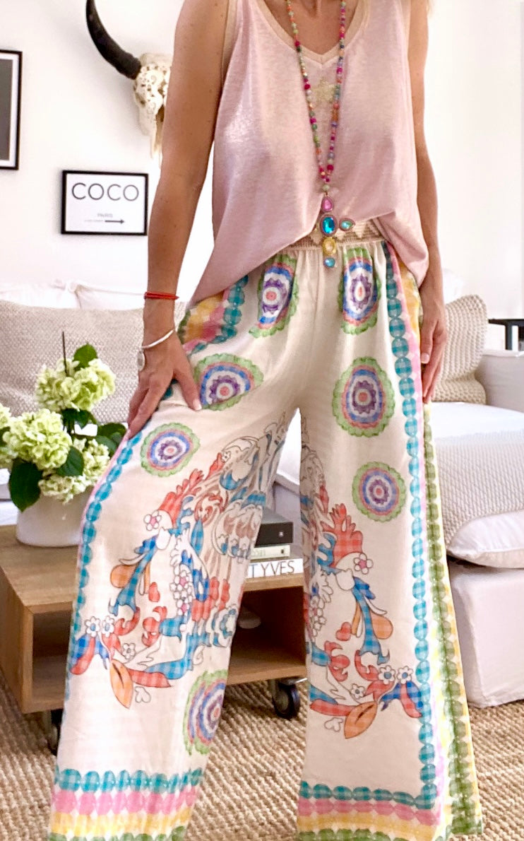 IRINA printed wide pants