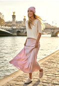 Load image into Gallery viewer, Jupe Longue Soie Rose SOPHIE – Élégante
