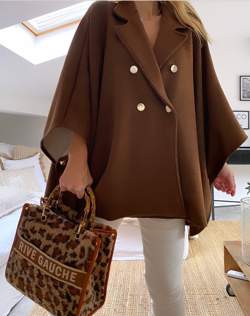 Manteau court évasé VICKY camel