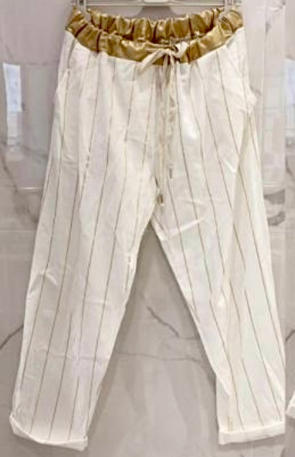 Pantalon lin blanc VALERIA
