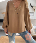 Load image into Gallery viewer, MILA mocha silk blouse
