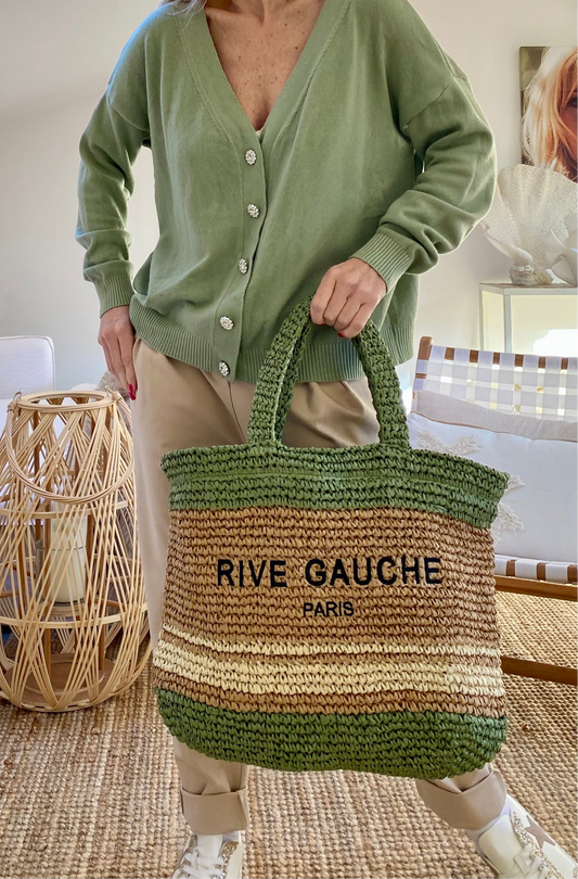 Grand Sac cabas kaki Rive gauche DEAUVILLE