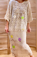 Load image into Gallery viewer, CUBA beige daisy crochet skirt
