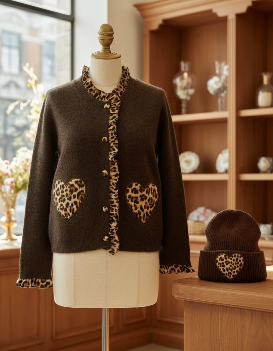 Gilet choco et léopard  PATY