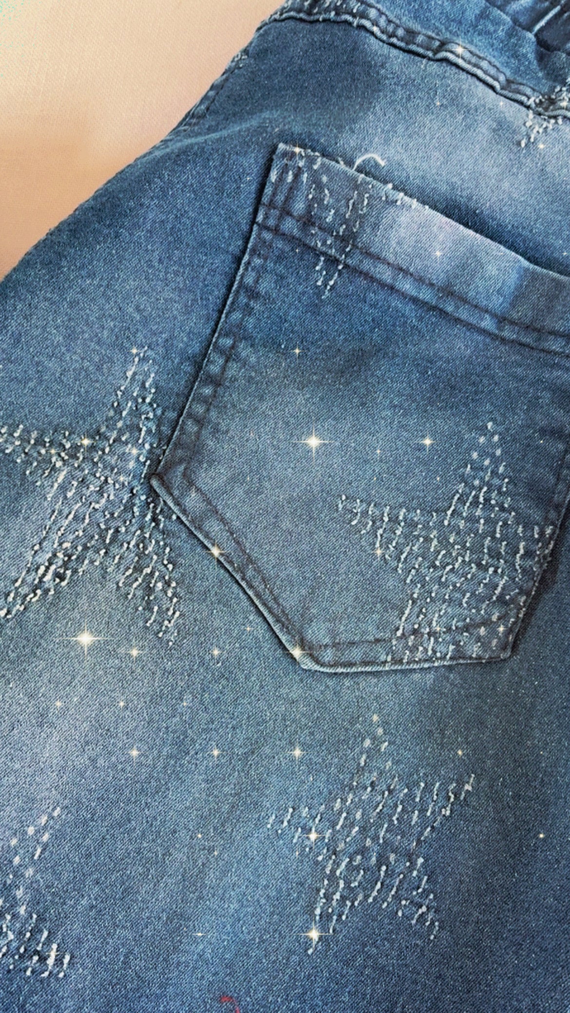 Jean Barry ⭐ Étoiles Brodées | Coupe Relaxed