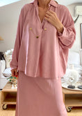 Load image into Gallery viewer, TILA pink silk oversized blouse
