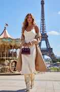 Load image into Gallery viewer, Robe Satinée Soie Crème MÉLANIE – Robe Midi Nuisette
