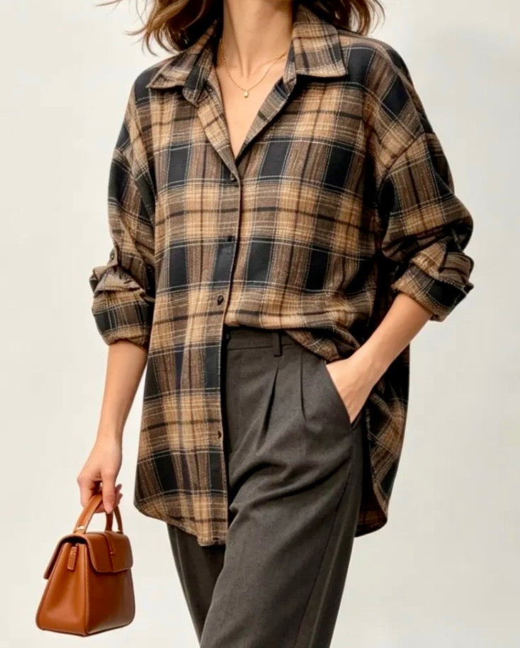 Chemise à Carreaux COOPER – Style Western Chic Femme