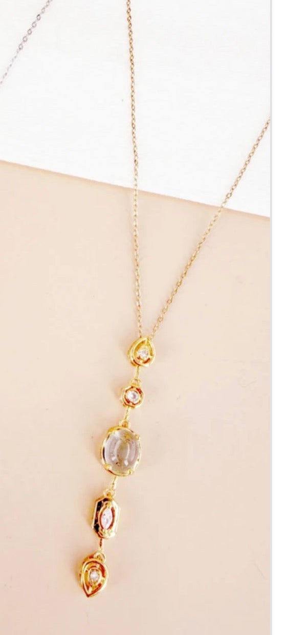 Pendentif Doré Goutte d'Eau SAMIRA  – Style Gipsy Ethnique Chic✨