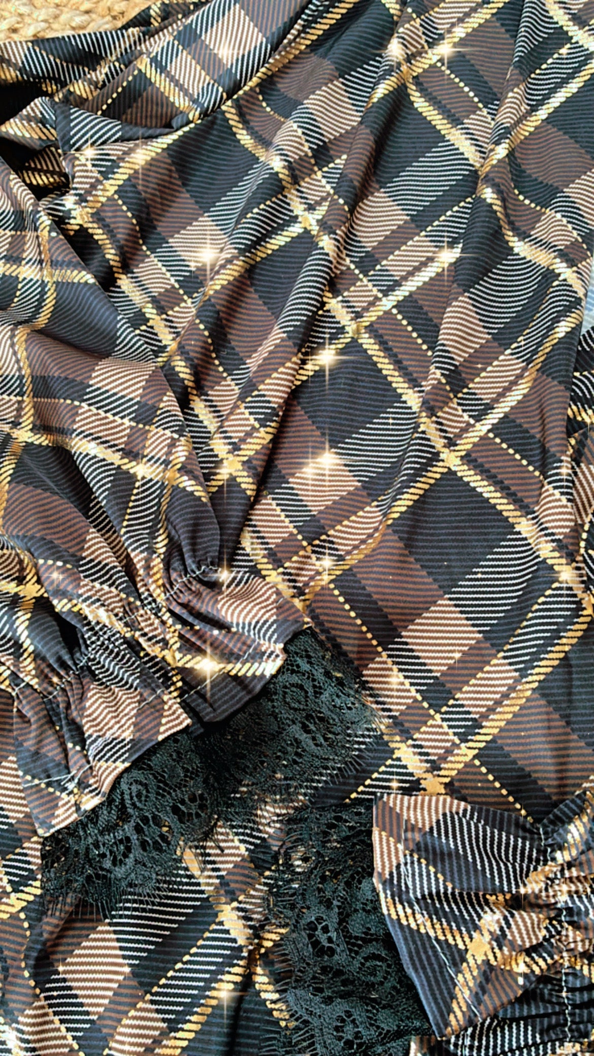 Blouse drapée à carreaux  CAROLINE