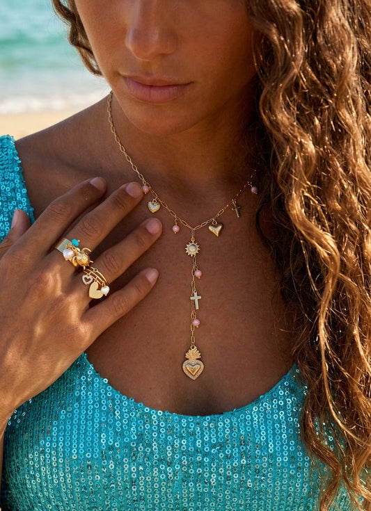 Bague Breloque Tortue & Pierre Turquoise SEYCHELLES – Bohème Island Chic 🩵