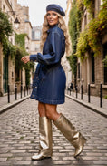 Cargar la imagen en la vista de la galería, Bottes AIMÉE — Cuir doré revers cadenas
