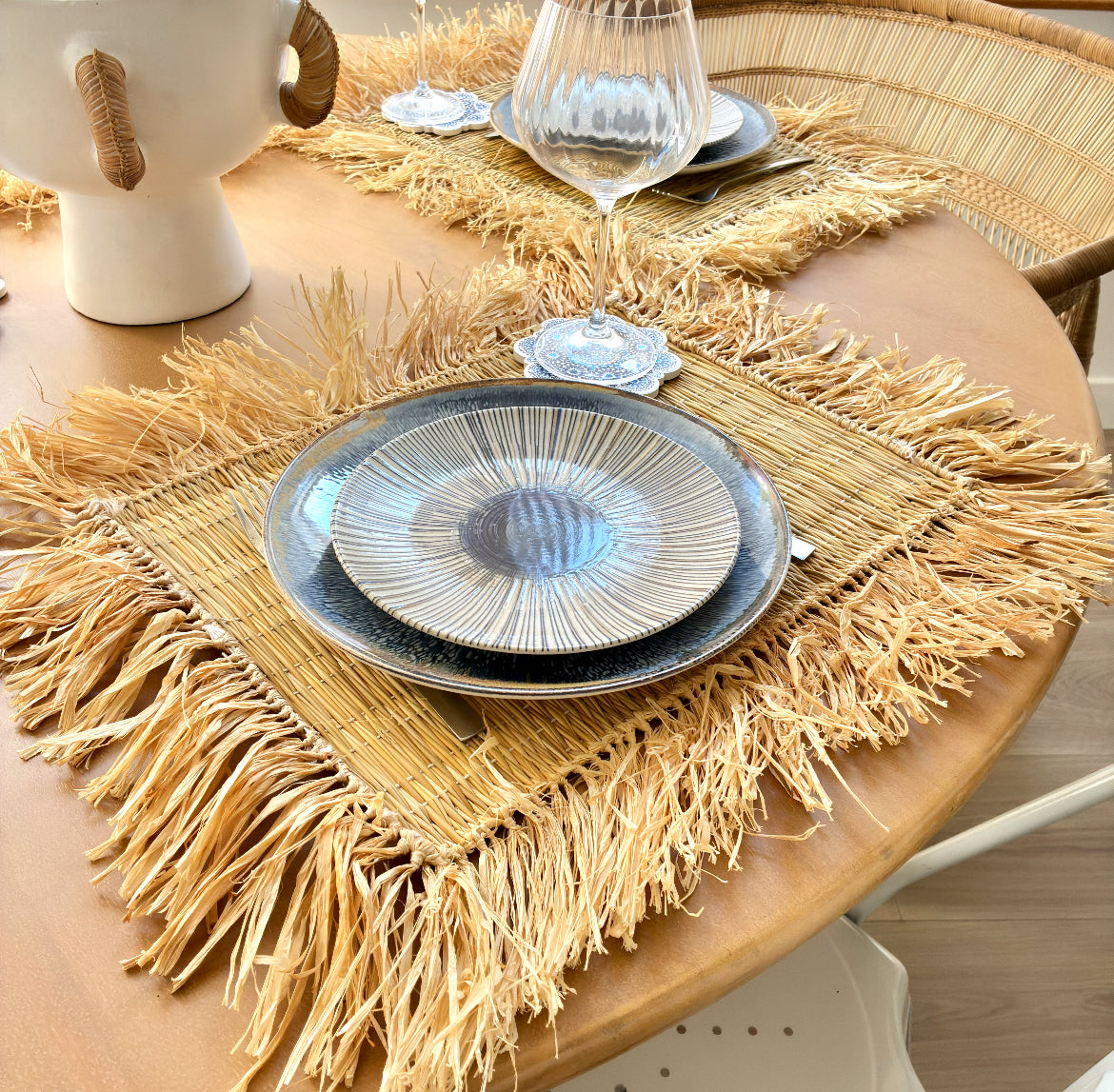 Lot de 6 sets de table paille