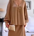 Load image into Gallery viewer, MILA mocha silk blouse
