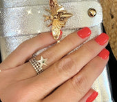 JOLIA gold or silver star ring