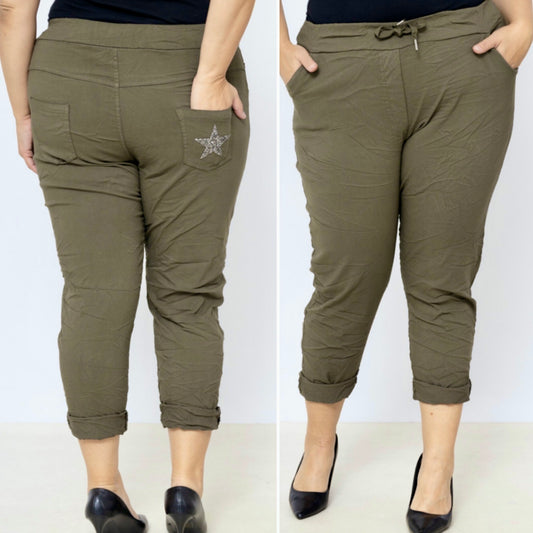 pantalon kaki BEA Grande Taille