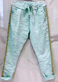 Load image into Gallery viewer, LINDA fancy stripe Aqua pants
