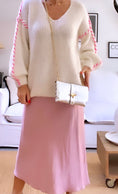 Load image into Gallery viewer, MILA pink silk skirt 2 sizes
