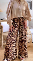 Cargar la imagen en la vista de la galería, Pantalon large soie léopard KENY
