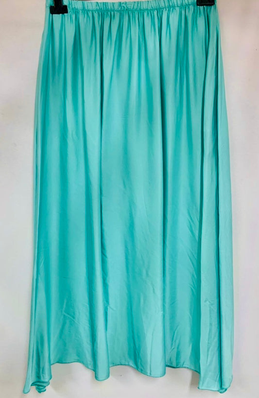 Jupe soie turquoise MILA