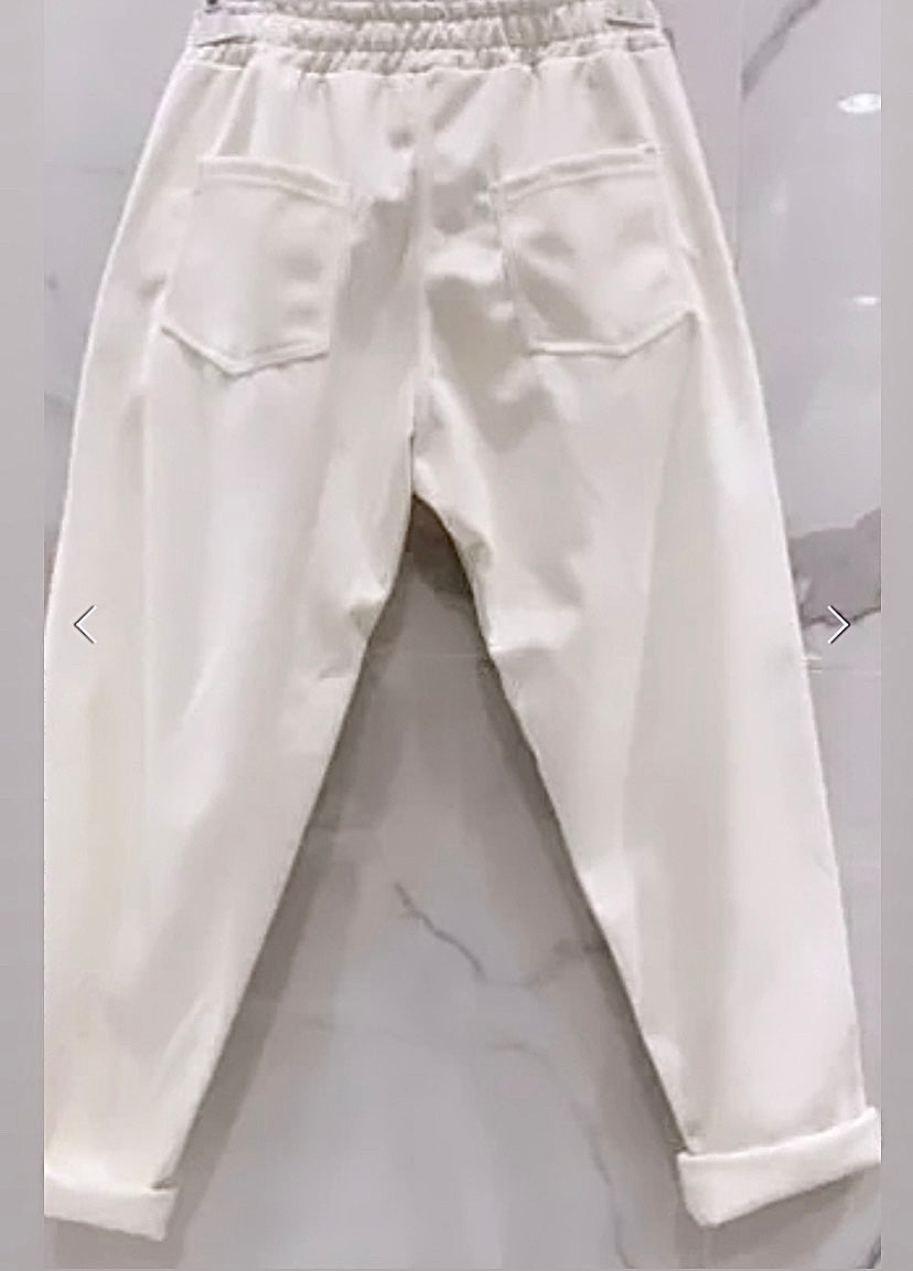 Pantalon velours ROCKY blanc 2 tailles