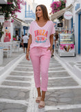 Charger l'image dans la visionneuse de la galerie, Tee shirt viscose rose IBIZA SUN
