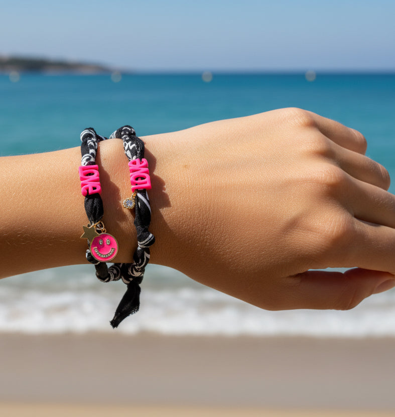 collier bandana noir MALDIVES