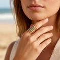 Cargar la imagen en la vista de la galería, Bague PALOMA Pierres Turquoises et Or – Boho chic
