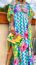 Load image into Gallery viewer, Turquoise kaftan MILANO
