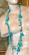 Load image into Gallery viewer, TURQUOISE pearl and pompom necklace
