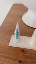Load and play video in Gallery viewer, Silver and turquoise ring and CANYON

