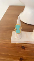 Load and play video in Gallery viewer, SANA turquoise mother-of-pearl ring
