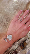 Load and play video in Gallery viewer, Silver heart ring set with PEGGY
